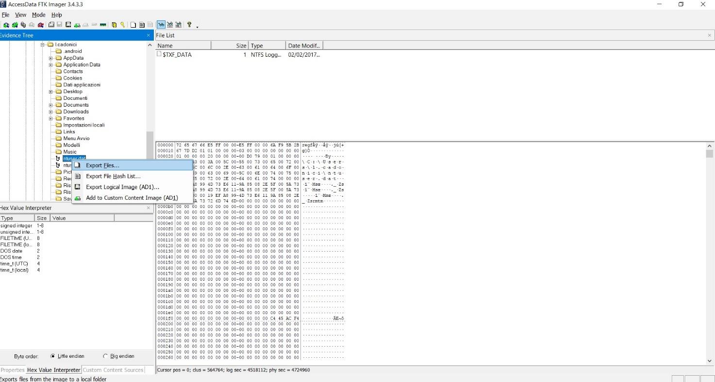 Windows Registry Extraction With Ftk Imager Free Tutorial